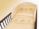 2 Piece/Pc BABY BEDDING SET COT BED QUILT/DUVET PILLOW CASE COVER 120x90 (Teddy Window Cream)