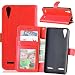 Produktbild Nancen Lenovo A6000 Lederhülle Neu Style Acht Farbe Weich PU Flip Case Ledertasche/Schutz Etui, Einfach Vintage Kollektion Karten Slot Foto Wallet Hülle Handy Tasche Zubehör
