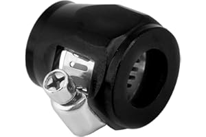 KIMISS Aluminium Universal Auto Öl Kraftstoffleitung Clip Clamp Montagezubehör Wasserleitung Clip Schlauchendverschlüsse (AN6 schwarz)