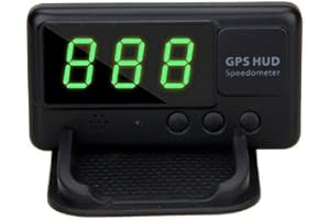 TOTMOX Display HUD per Auto TOTOMX, Parabrezza GPS con Display Head-up con Display della Velocità, Orologio Digitale, Avviso di Velocità Eccessiva, Lettura del Contachilometri, per Tutti i Veicoli