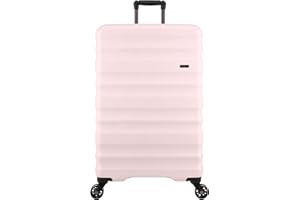 ANTLER - Large Suitcase - Clifton Luggage - Size Large, Blush - 132L, Lightweight Suitcase for Travel & Holidays - Large 4 Wheel Suitcase, Expandable Zip, Twist Grip Handle - TSA Approved Locks