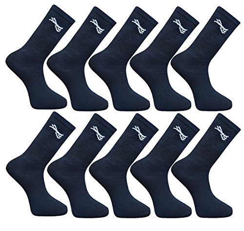 Hari Deals Juego de 5, 10 o 20 pares de calcetines de deporte para hombre - Black 20 Pairs
