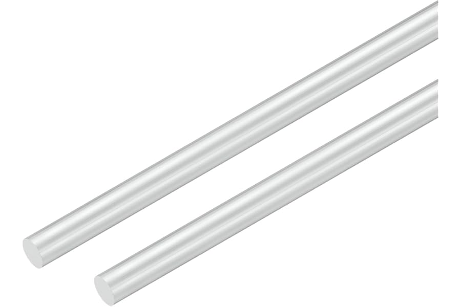 M METERXITY 2-Pack Round Aluminum Rod, 8mm (5/16") Dia 250mm (10") Length 6061 Aluminum Round Rod Solid Lathe Bar Stock Metal Sticks for DIY Crafts Making/Industrial/Construction/Model