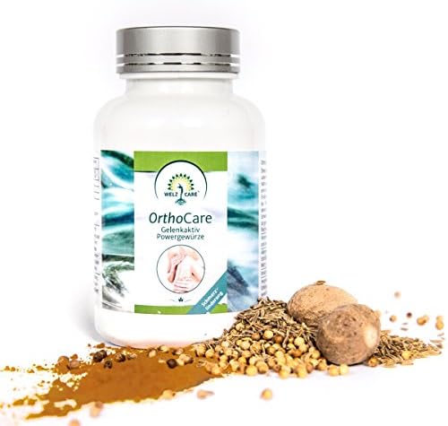 OrthoCare joint active power spices (60 Veggie-Caps) with Kumin, coriander, nutmeg and curcuma, joint capsules for more movement, the highest bioavailability - strong natural Antioxidans, Anti-Aging &amp; Entzündungshemmer beugtvor with arthrosis, arthritis, joint pains applicable as a joint cure (60 vegetarian capsules)