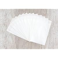 24 kleine weiße Papiertüten aus Pergamentpapier mit 6,3 X 9,3 cm, Flachbeutel, Pergamin, Schutzhüllen, Pergamintüten,