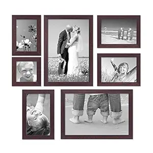 ArtzFolio Wall Photo Frame D276 Dark Brown 5x7-2pc;6x6-1pc;6x8-2pc;8x10-2pc;Set of 7 PCS