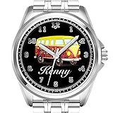 Personalisierte Herrenuhr, modisch, wasserdicht, Armbanduhr Diamond_942.Gelb und Rot VW Bug