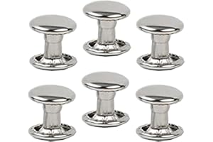 YICHUANGXIN 100 Sets Silberne Edelstahl Leder Nieten Doppelkappe Nieten Röhrenförmige Metallnieten Reparaturen Dekoration Handwerk Zubehör für Leder Handwerk Kleidung Schuhe Taschen Gürtel (12mm Silber)