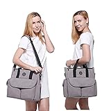 lekebaby Baby Wickeltasche, Messenger Tasche mit Wickelauflage für Mom und Dad - 2