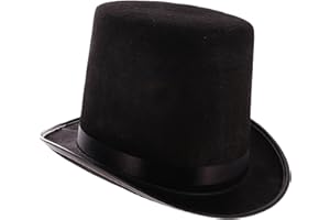 Van Der Linn Black Top Hat 3 Sizes Kid Adult Fancy Dress Magician Mad Hatter Victorian
