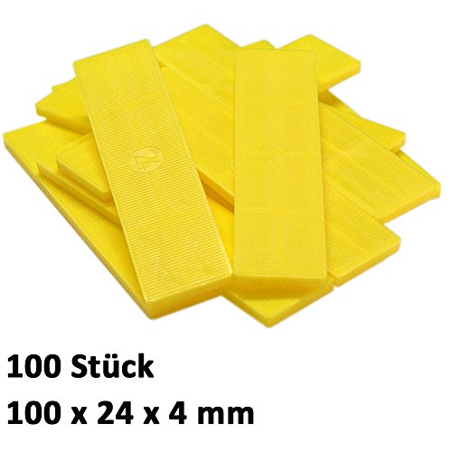 600 x Kunststoff Verglasungsklötze Set Glasklötze Unterleger 100x24x 1, 2, 3, 4, 5, 6 mm Distanzklötze Trageklötze Abstandshalter - 5