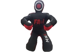 FAMI SPORTS MMA Wrestling Grappling Dummy, throw, boxing, practice, karate, judo, BJJ, premium canvas, sitting, Canvas - UNFILLED (70" (Inches))