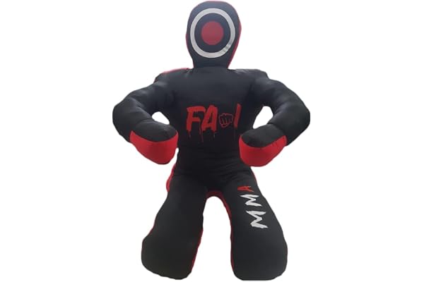 Fami Sports MMA brottning dummy, kasta, boxning, övning, karate, judo, BJJ, premium canvas, sittande, kanvas - ofylld