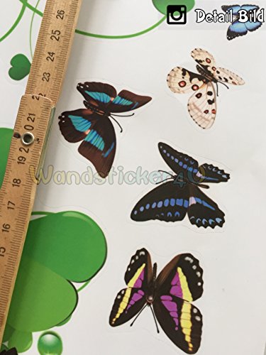 WandSticker4U- Wandtattoo „Blumenwiese mit Schmetterlingen“ | Breite:120cm | Blumen Wiese Gräser | Wandsticker Fenstersticker Aufkleber Deko für Wohnzimmer, Flur, Küche, Kinderzimmer, Garderobe - 6