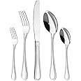 Cutlery Set for 6 People, 30 Pieces - Otto Koning Frankfurt- Stainless Steel Flatware Set, Mirror Polished. Silverware Set with Spoon Knife and Fork. Classic & Simple Design