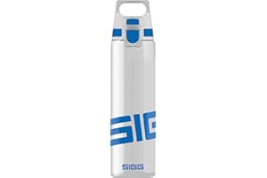 SIGG - Tritan Water Bottle - Total Clear ONE Blue - Suitable For Carbonated Beverages - Dishwasher Safe - Leakproof - Lightweight - Scratch Resistant - BPA Free - Grey - 0.75L