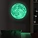 Produktbild Leuchtaufkleber Wandsticker Leuchtsticker Mond fluoreszierend im Dunkeln leuchtend Wandaufkleber Hausdekoration für Kinderzimmer Schlafzimmer Wohnzimmer (30cm Durchmesser)
