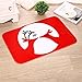 Produktbild YOUCHENGER Bathroom Mat Carpet Anti-Slip,Christmas Decoration Red Flannel Floor Carpet,Machine Washable Mat Soft Touch Rug for Entrance, Bedroom, Kitchen, and Other Places,40 * 60cm