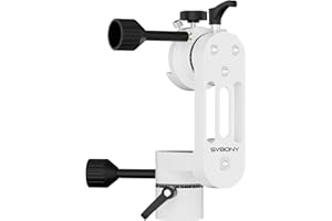 Svbony SV225 Mini Monture Azimutale, Charge Maximale 5 kg Aluminium Monture Alt-azimutale, Accessoires pour Télescopes avec Angle Réglable Structure Creuse CNC, pour Observation Visuelle Astronomique