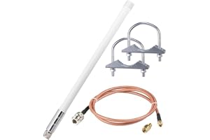 TDCuizent 5.8 dBi Omniriktad glasfiberantenn med N-hanekontakt för Helium HNT Miners för RAK Wireless M1 för BOBCAT för SENSECAP 868 MHz 915 MHz Aerial