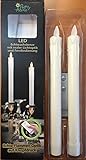 Stabkerze 2-er Set LED Stabkerzen, Echtwachs mit Fernbedienung
