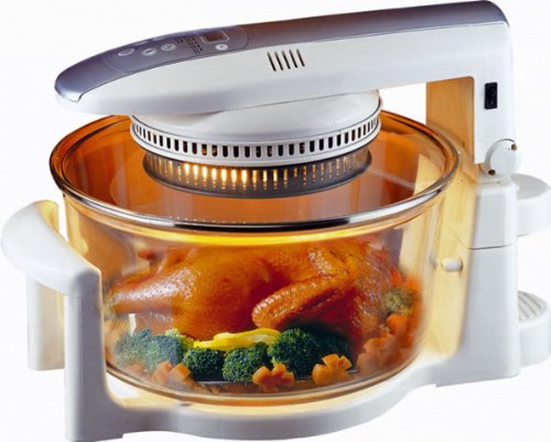 1350W Heißluft Halogenofen Heissluftofen 12/17L Mini Backofen Heißluftgrill (WEIS)