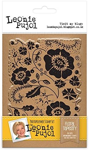 Leonie Pujol Photopolymer Stamps Floral Tapestry, 21 x 11.5 x 0.4 cm