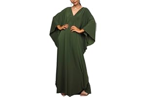 YouKD Wemen's Vestido largo estilo caftán bohemio, para la playa, talla única