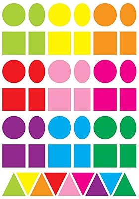 CTOP - Loisir créatif - Maxi gommettes géométriques Couleurs Vives Assorties - 135 pièces