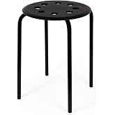IKEA MARIUS Stapelhocker 45cm Sitzh&ouml;he Stahl (schwarz)