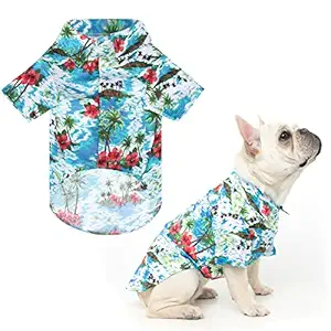 EXPAWLORER Hawaiian Pet Dog Polo T Shirts Cute for Small to Medium Puppy Cats Cool Summer Custom Vest