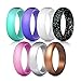 Produktbild XJYA Silikonringe,7 Pack & Singles Eheringe Für Frauen Und Männer - 5,5 Mm Breit,9