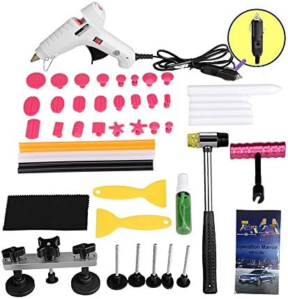 Weylon Dent Remove Tools Paintless Dent Renoval Tools Repair Hail Kit Car Body Slide Hammer Auto Bodywork Hail Damage Bridge Puller With Car charger