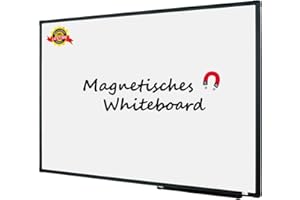 Lockways Whiteboard - Magnetisch Stabil Praktische - Weißtafel 60 x 90 cm schwarz Aluminiumrahmen für Schule, Wohnung und Büro