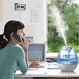 Luftbefeuchter Sparoma 3,5L Wassertank Raumbefeuchter aus anti bakteriell Material, Kalt Dampf Ultraschall-Befeuchter mit Aroma-Diffuser Funktion für Schlaf, Wohn, Baby und Kinderraum - 7