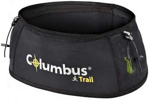 COLUMBUS Ceinture Hydratation Trail Ceinture d'hydratation S/M pour Femme ou Homme Sac Bannane Adulte Sac Rangement Ceinture Légère pour Running Sport Course Randonnée ou Voyage Run Hip Belt