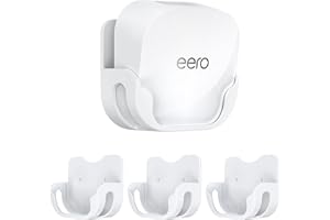 EDUP LOVE EDUP Wall Mount for eero 7 WiFi Router & Extender, Space-Saving Bracket with Hidden Cable Management, Custom Fit Holder for Amazon eero 7 Dual-Band Mesh System, Easy Installation (White, 3 Pack)