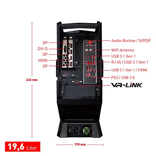 MSI Aegis 3 VR7RC-020DE Gaming-PC (Intel Core i7-7700, Nvidia GeForce GTX1060 6GB, 2 x 8GB DDR4, 256GB SSD, Windows 10 Home) schwarz - 3