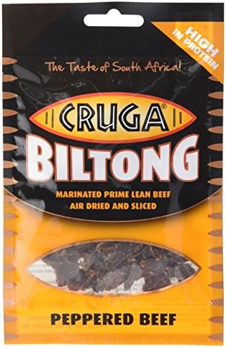 Cruga Peppered Beef Biltong, 25 g, Pack of 2