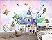 Produktbild YOOMAY Kundengebundene große Tapetenaquarell des Wandbildes 3D Aladdin-Schlossbärnvogelkinderzimmer-Hintergrundwand, 400x280 cm (157.5 by 110.2 in)