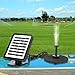 Produktbild Wokee 180L / h-Batterie 3,7 V / 2Ah-Bunten LED Licht, Wasserpumpe für Garten Aquarium Teich Brunnen -Im Freien solarbetriebene Vogel-Bad-Wasser-Brunnen-Pumpe mit LED für Pool-Garten