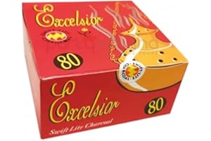 Swift-Lite Swift Lite Shisha Excelsior Charcoal Hookah Incense Resin Burner Coal Tablet Instant Light Self-Igniting Block - Box of 80