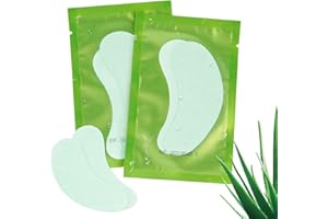 Lunamoon Cerotti per Estensioni Ciglia Eyelash Pads Occhio Patch Extension Ciglia Pads Occhi da Ciglia Finte Eye Gel Patches for Eyelash Extension 50 Paio (GREEN COLOR)