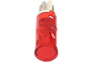 MERIGLARE Generic Indicateur Lumineux 220V, de Signalisation -14A à Tête Ronde, Petite Taille D'ouverture de 12.7mm, Montage sur Panneau pour Petits Appar, Rouge