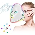 LED Face Mask, FAZJEUNE 7 Color Light Therapy Mask Rechargeable, Touchscreen Phototherapy Rejuvenation Facial Care Reusable Replenish Collagen Anti-Aging Anti-wrinkle Remove Scars Skin Toning