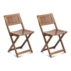 Spacio Folding Chair In Teak Buy 1 Get 1 Free Amazon In Home