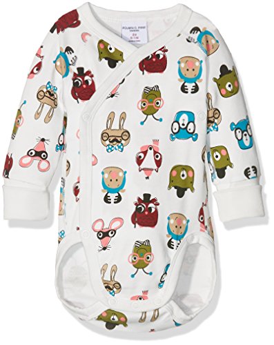 Polarn O. Pyret Baby Northy Romper, White (Snow White), 0-3 Months (Manufacturer Size:0-1 Months)