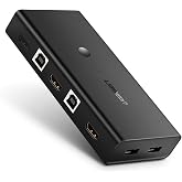 UGREEN 4K HDMI KVM Switch 2-in-1, 2xHDMI In, 1xHDMI Out, 2xUSB-A 2.0, 2xUSB-A 1.1, 50744