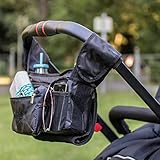 TAHLMANN Organizer für Kinderwagen mit Getränkehalter, Smartphone- und Allzweck-Fach, abnehmbarer Wertsachentasche, universal - 6