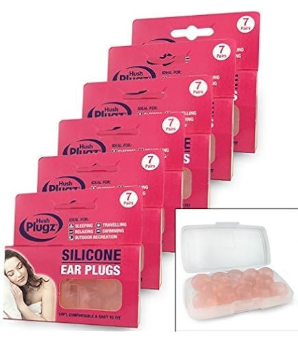 Hush Plugz Tappi Auricolari In Silicone – Confezione Da 7, Morbidi E Riutilizzabili, Per Dormire, Viaggiare E Nuotare - 5